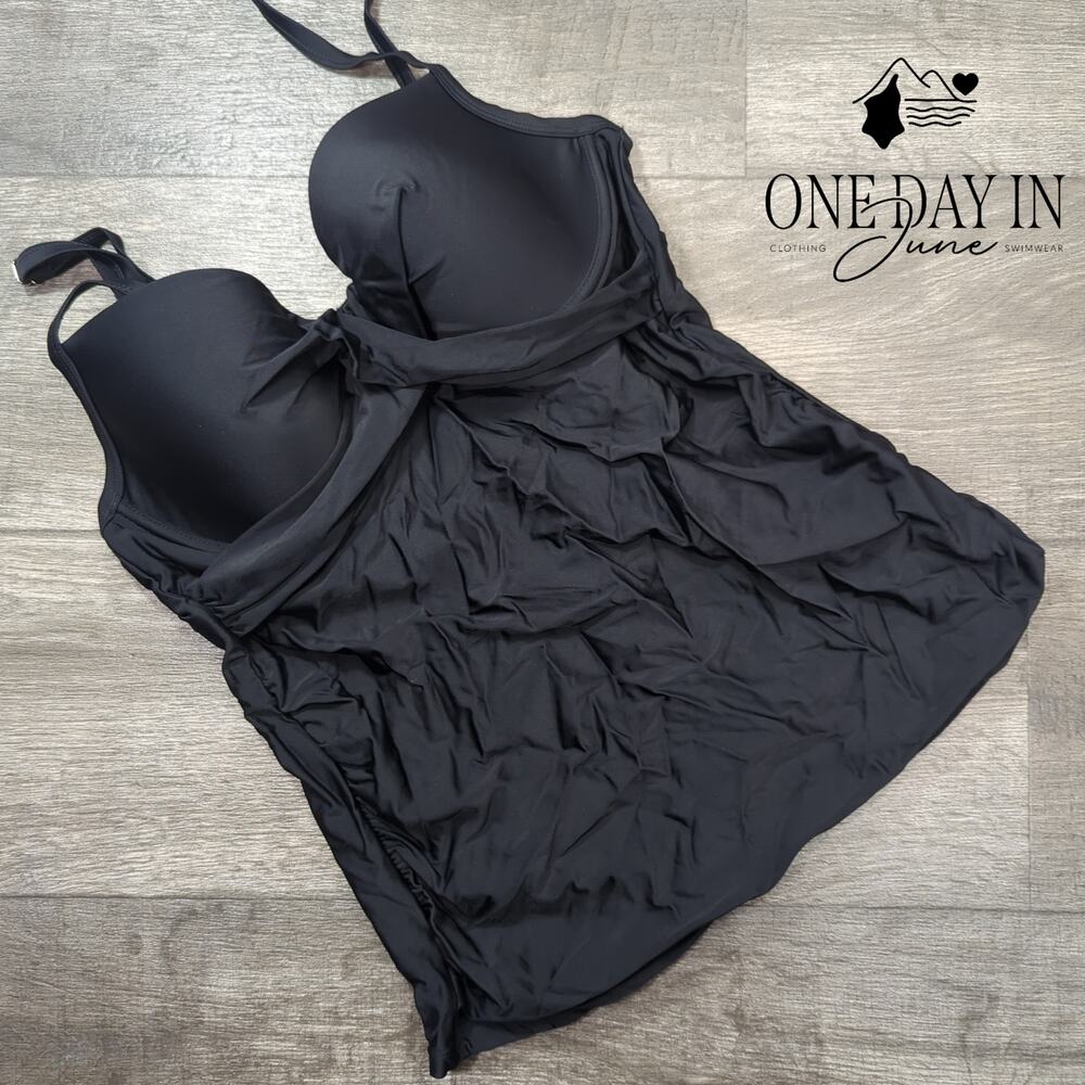 Tempt Me Cross Front Tankini Top Size L